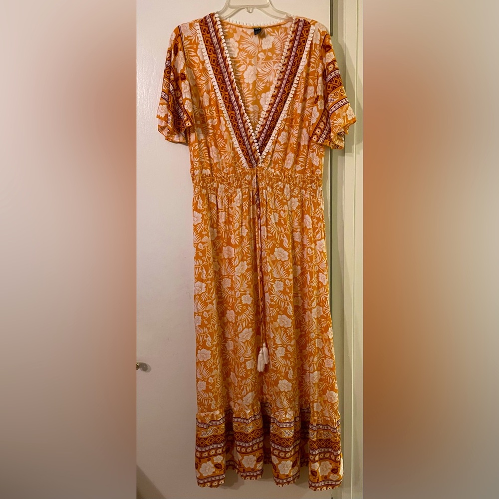 SHEIN Beautiful Boho Western Maxi Dress Sz XL